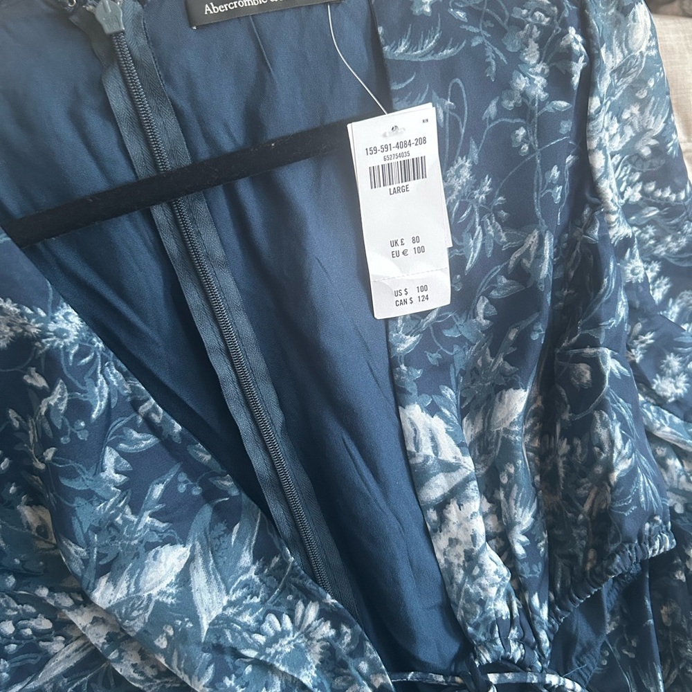 Abercrombie & Fitch Blue Floral Dress - Picture 11 of 12